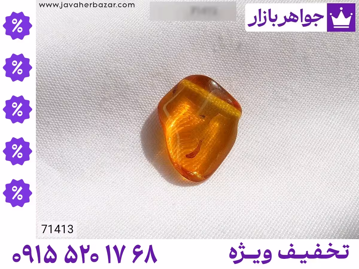 نگین کهربا حشره ای محصول ویژه جواهربازار