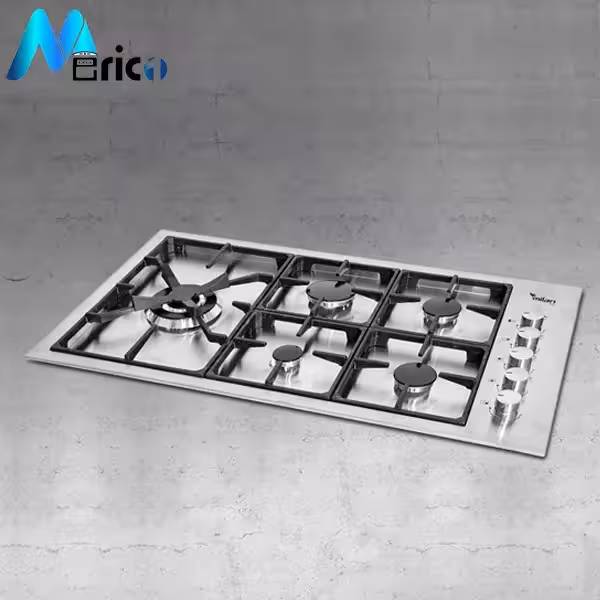 گاز رومیزی میلان کد S27 پنج شعله استیل