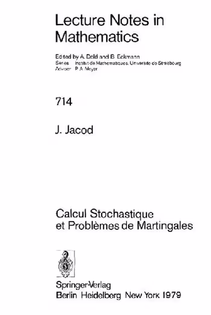 خرید و دانلود نسخه کامل کتاب Calcul Stochastique et Problemes de Martingales
