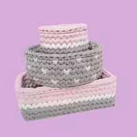 سبد وسایل کودک طرح تریکو کد 123 مجموعه 3 عددی