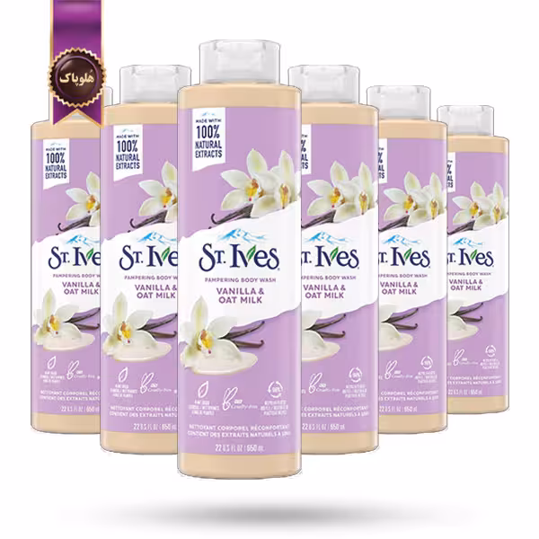 6 عدد شامپو بدن سنت ایوز St.Ives مدل وانیل و شیر جو دوسر vanilla & oat milk حجم 650 میلی لیتر   (اورجینال)