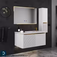 روشویی کابینتی لوکس کابین مدل 601B طوسی