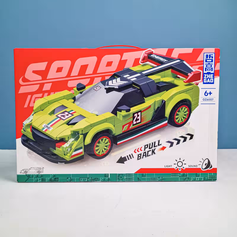 لگو ماشین مسابقه 210 تکه رنگ سبز کد GZ6007