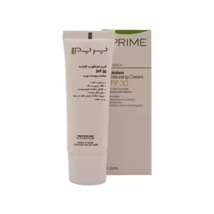 کرم مرطوب کننده بی رنگ SPF 30 پرایم مدل Acnex حجم 50 میلی لیتر