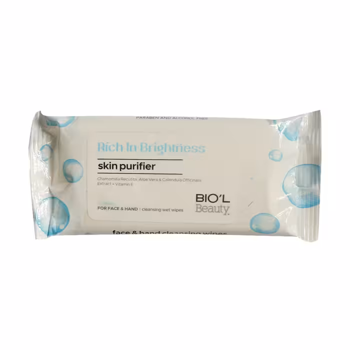 دستمال مرطوب پاک کننده و روشن کننده دست و صورت بیول