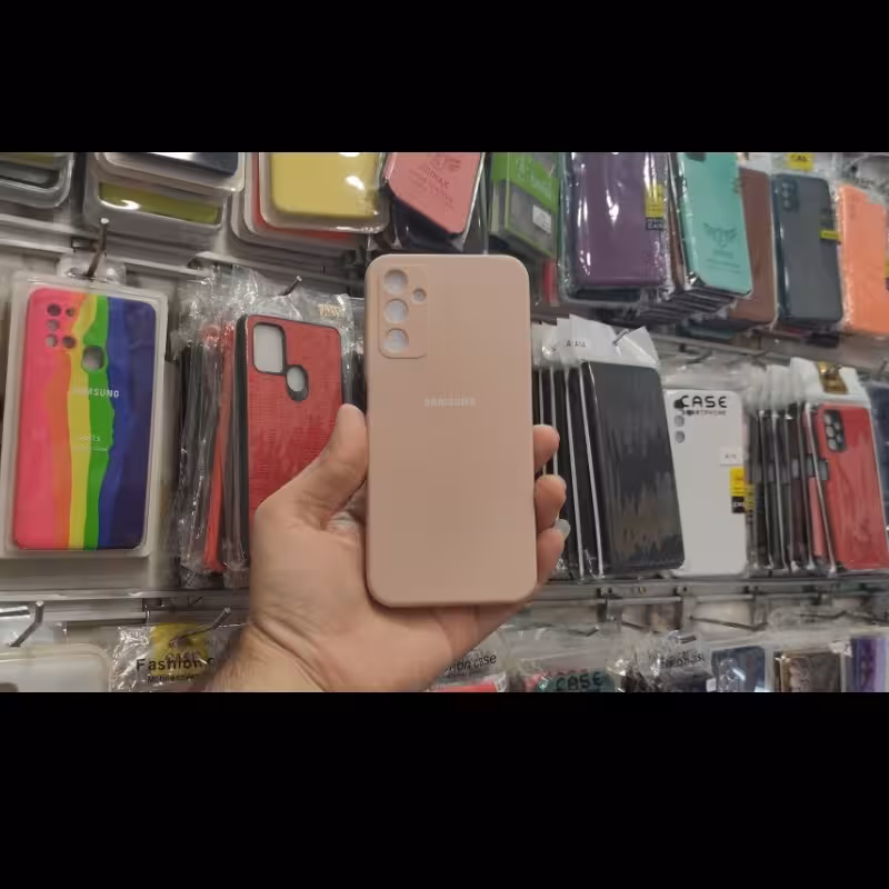 گارد سیلیکونی اورجینال پاک کنی سامسونگ A14 رنگ کالباسی