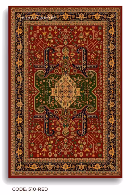 فرش هیوا کلکسیون بوستان کد 510 قرمز