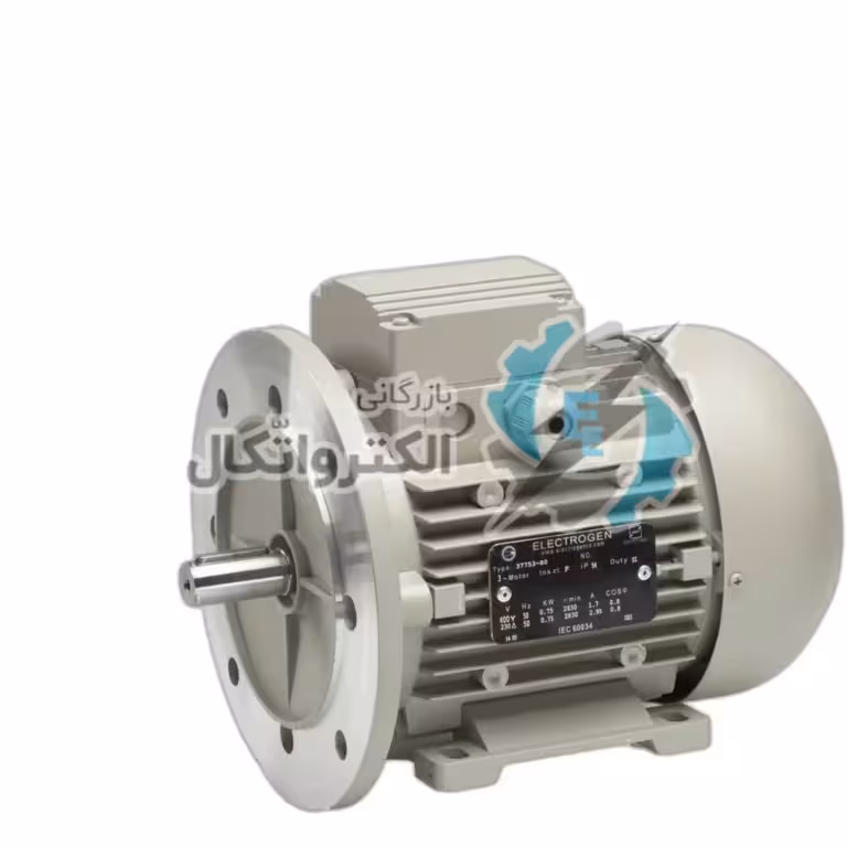 الکتروموتور سه فاز الکتروژن مدل 3000 دور 7.5hp B35-132fr