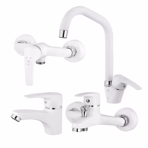 ست شیرآلات کاویان مدل آوا سفید