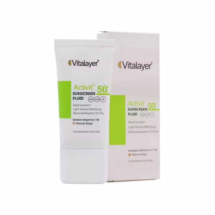 فلوئید ضد آفتاب SPF50 پوست چرب اکتی ویت حجم 50 میلی لیتر ویتالایر
