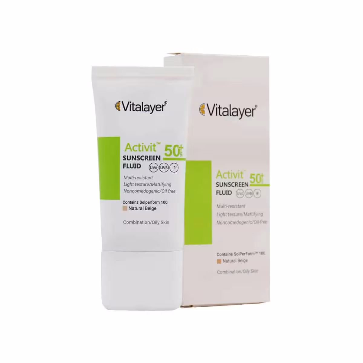 فلوئید ضد آفتاب SPF50 پوست چرب اکتی ویت حجم 50 میلی لیتر ویتالایر