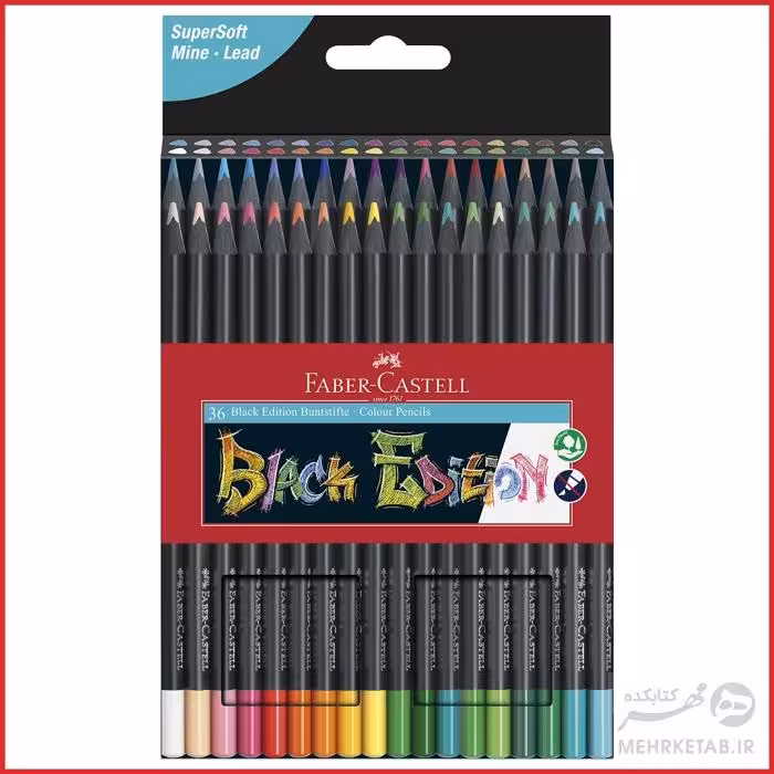 مداد رنگی 36 رنگ بلک ادیشن فابر کاستل Faber-Castell Colouring Pencils Black Edition set of 36