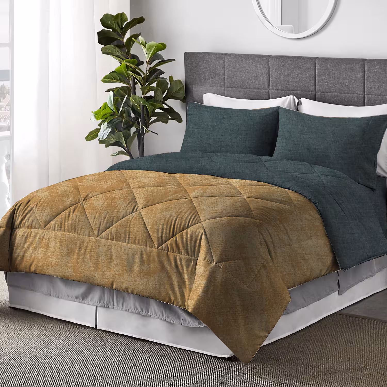 روتختی ترک طرح پتینه کله غازی خردلی دونفره