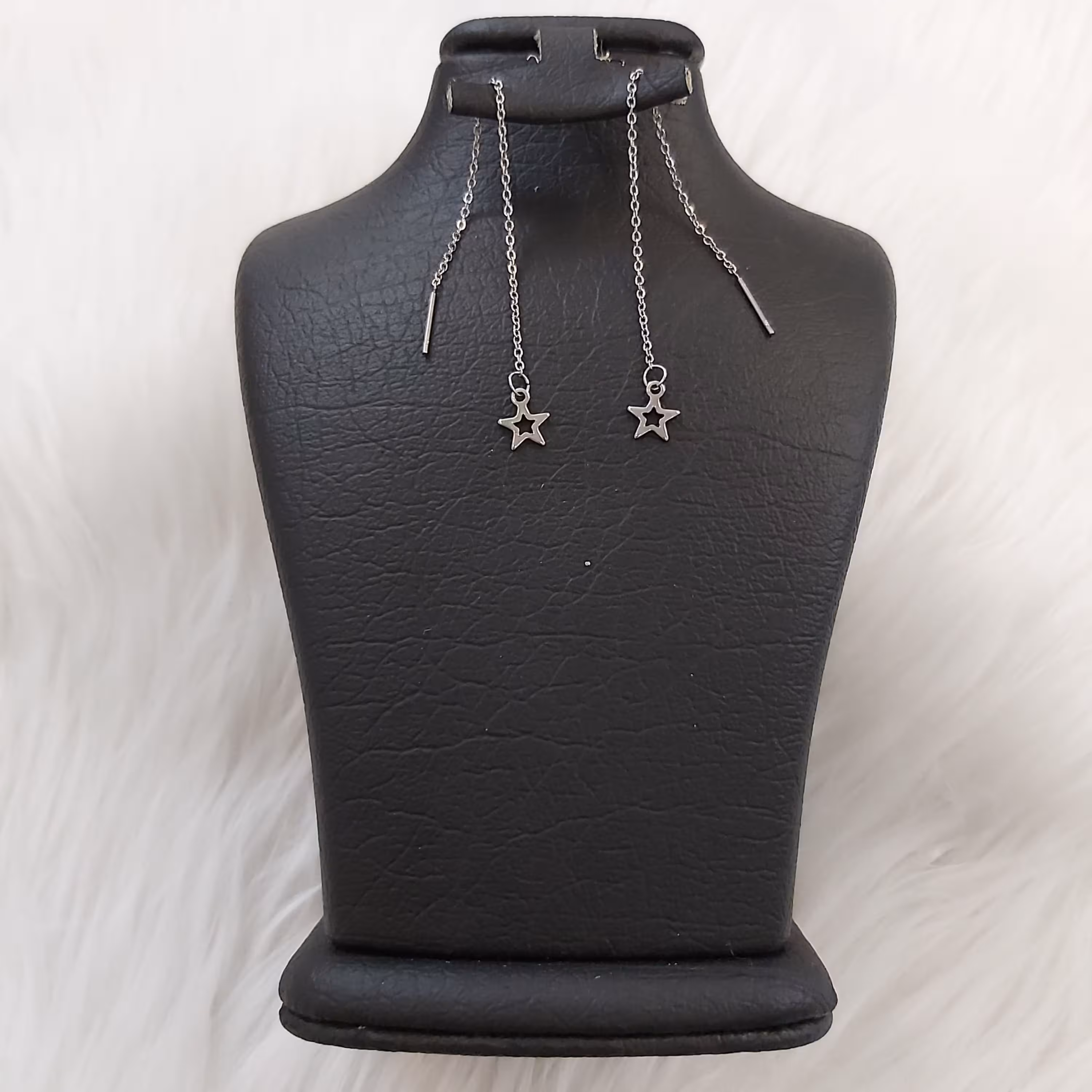 گوشواره استیل مدل بخیه طرح ستاره کد sta111