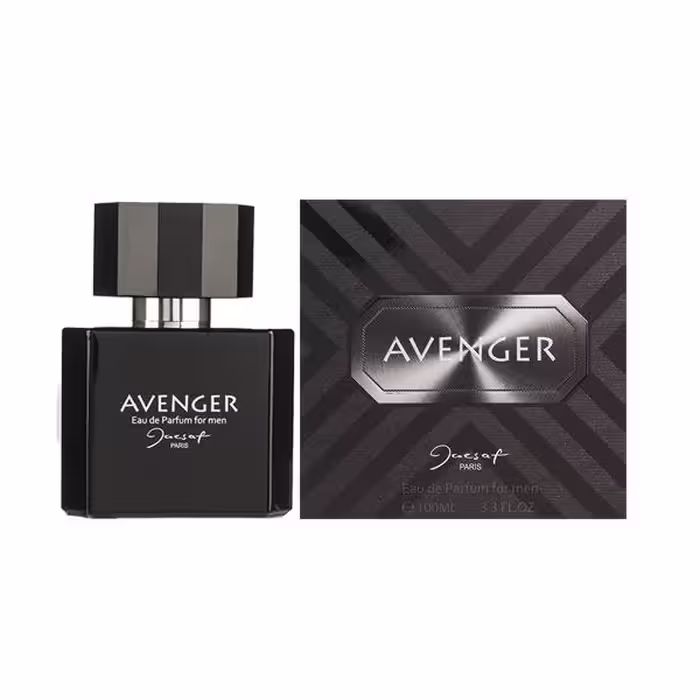 ادکلن مردانه ژک ساف JACSAF مدل اونجر AVENGER مشابه کرید اونتوس مشکی حجم 100 میلی لیتر