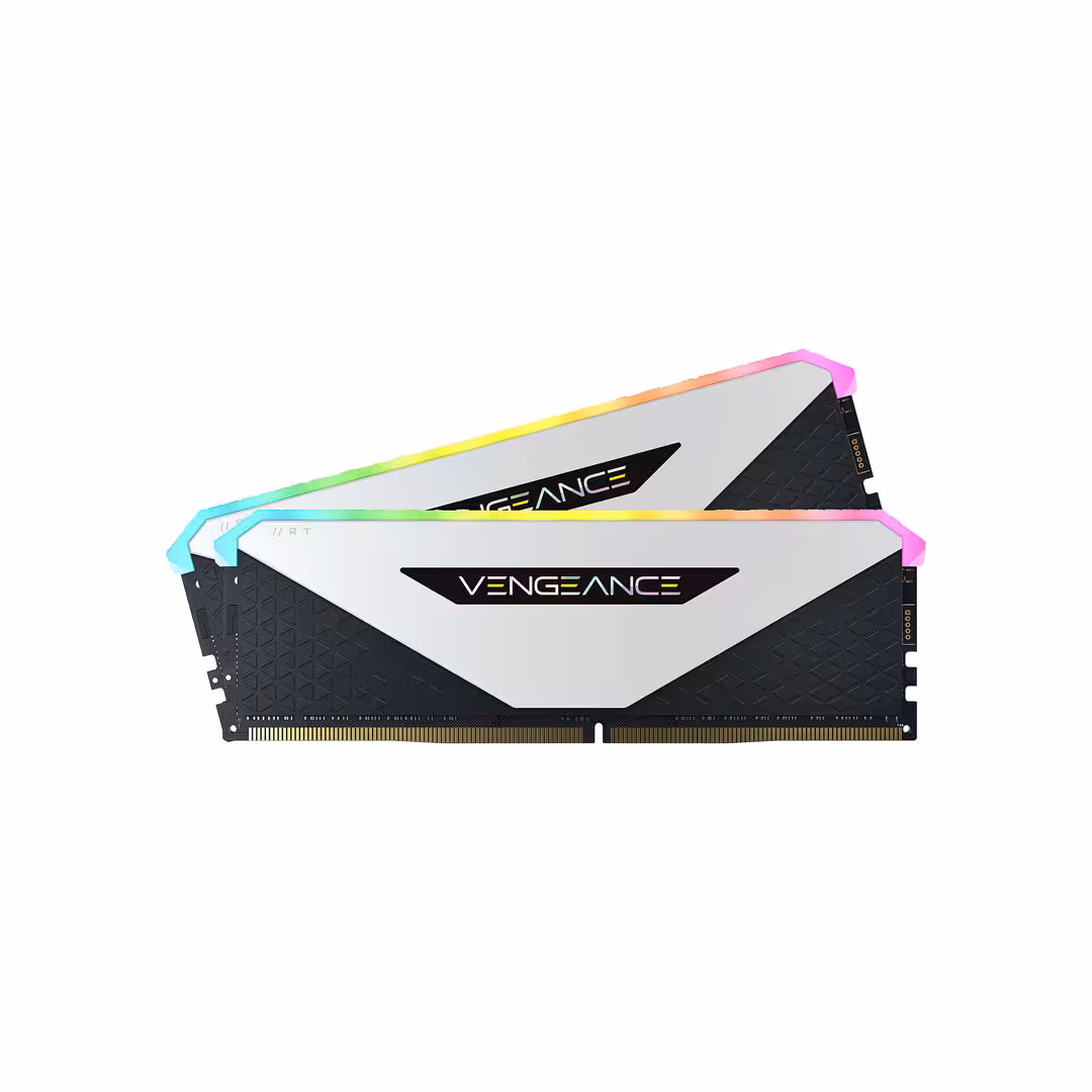 رم کامپیوتر کورسیر Vengeance RGB RT 16GB (2x8) 3600MHz CL18 White