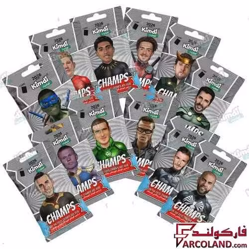 کیمدی کارت فوتبال چمپس مدل Champs 2026 بسته 12 عددی