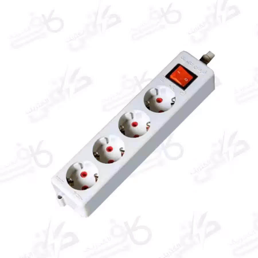 رابط4خانه ارت دار بدون سيم پلي اميد فردان الکتریک