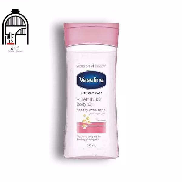 روغن بدن وازلین مدل ویتامین B3 رایحه پودری و گل رز فرانسوی
