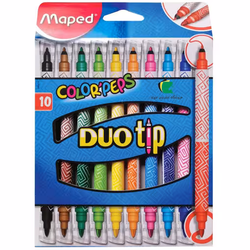 ماژیک دو سر 10 رنگ مپد سری colorpeps مدل 1001