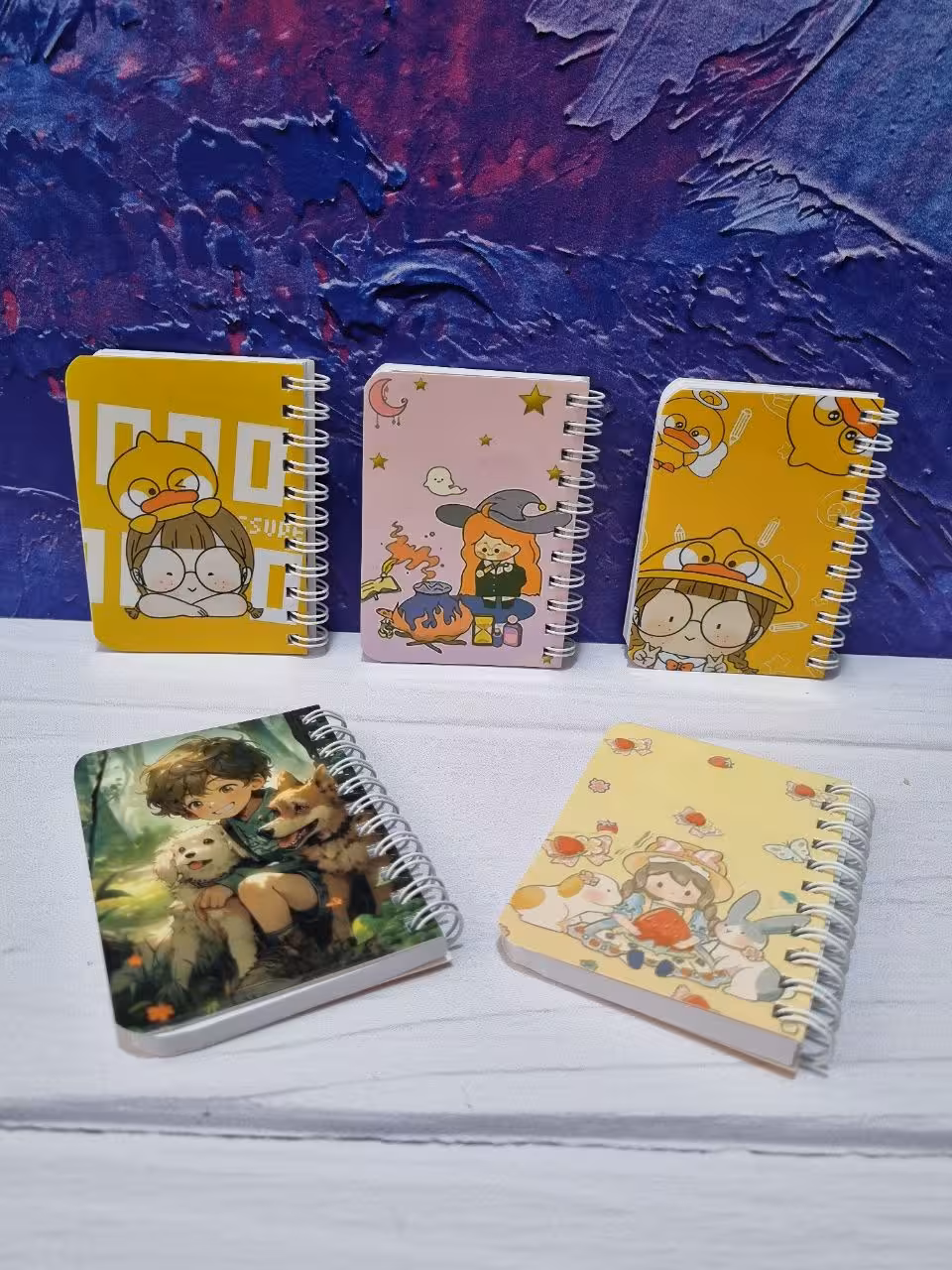 دفترچه یادداشت کوچک خط دار وارداتی در 5 طرح مختلف انیمه دختر و پسر 70 برگ