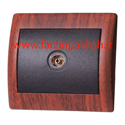 پریز فیش آنتن SAT توکار دلند مدل آریا چوب ماهاگونی