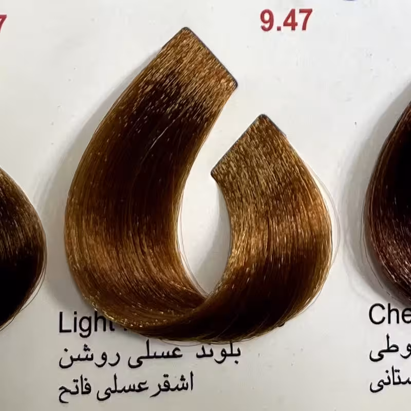 رنگ بلوند عسلی روشن 9.47 ،رنگ مو کم آمونیاک پیلون ویک عدد اکسیدان | amazonchi