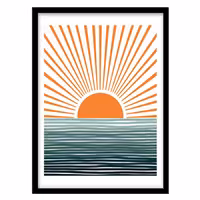 قیمت و خرید تابلو دکوراتیو مدل نقاشی گرافیکی غروب کد 1912