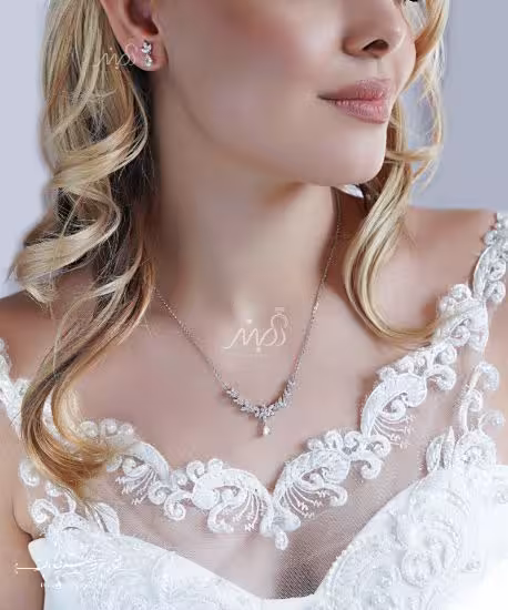 💍نیم ست جواهری پرطرفدار ،زیبا و خاص با طراحی ژورنالی جواهرات ؛ نقره عیار 925 (N_4152)