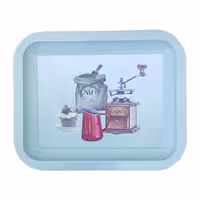 سینی پذیرایی، طرح cafe، سایز 20x16 سانتی‌متر، کد 08