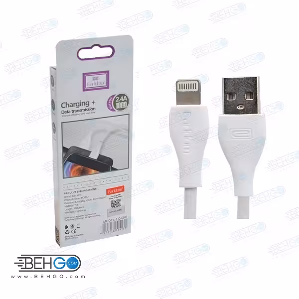 کابل شارژر لایتنینگ ارلدام مدل EC-087i