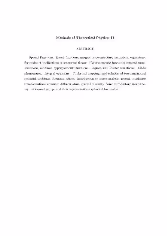 خرید و دانلود نسخه کامل کتاب Methods of theoretical physics 2