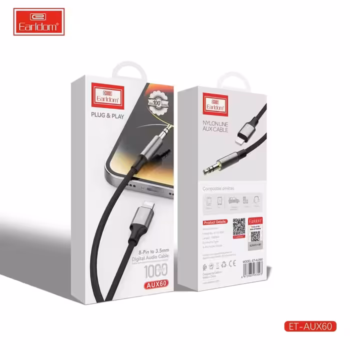 کابل صدا یک به یک آیفون EARLDOM 60