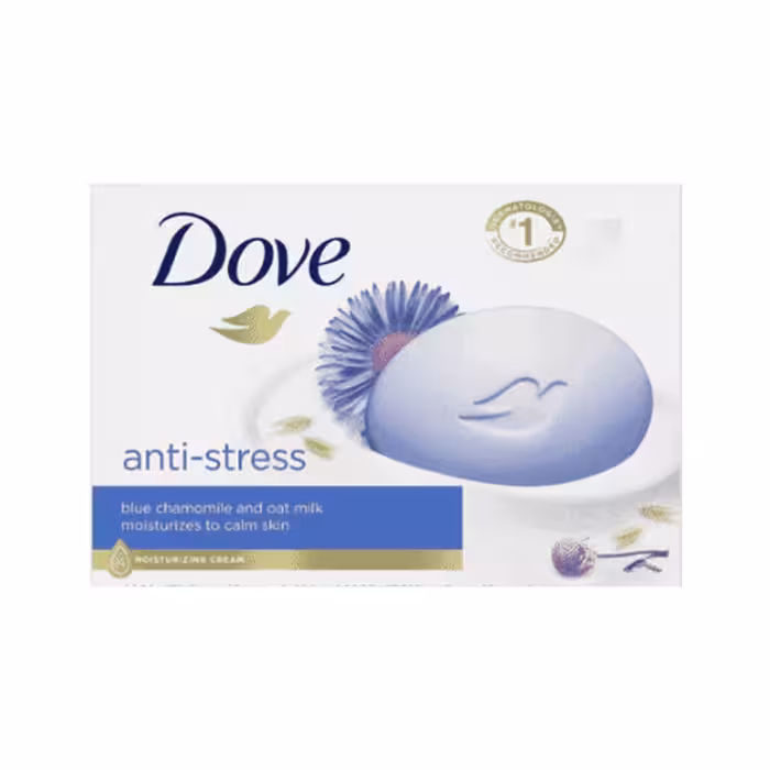 صابون ضد استرس داو با بابونه آبی و شیر جو، 106 گرم