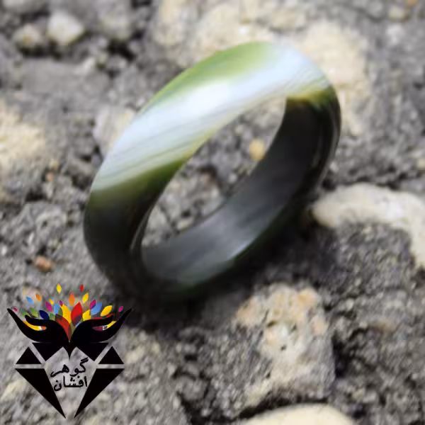 حلقه عقیق سلیمانی خوش نقش کد R_1415