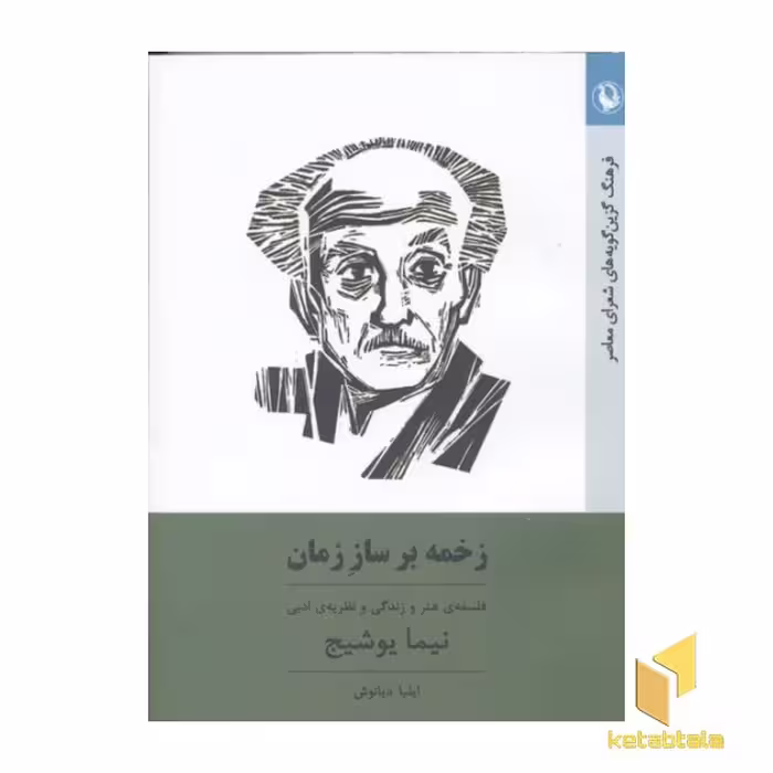 کتاب زخمه بر ساز زمان، قطع رقعی، اثر ایلیا دیانوش، نشر مروارید