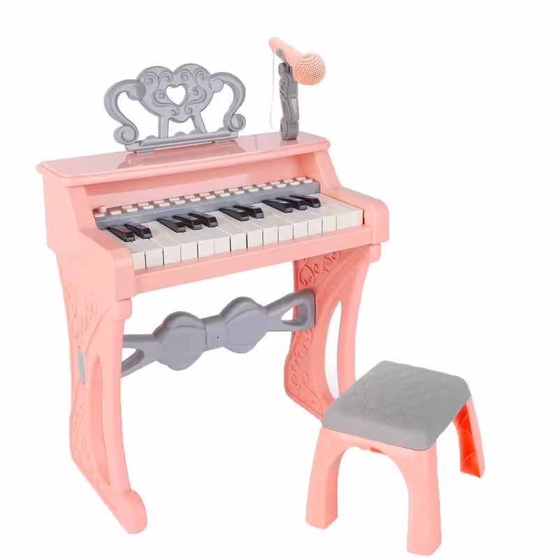 اسباب بازی موزیکال مدل پیانو پایه دار و میکروفون کد 328/29