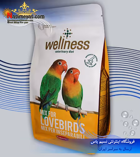 غذای ترکیبی طوطی سانان کوچک و مرغ عشق ولنس 850 گرم پادوان