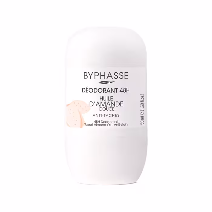 مام رول دئودرانت زنانه 48 ساعته بایفاس با عصاره روغن بادام شیرین حجم 50 میلی‌لیتر