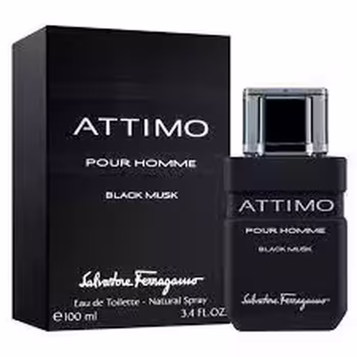 عطر و ادکلن مردانه سالواتوره فراگامو اتیمو بلک ماسک ادو تویلت Salvatore Ferragamo Attimo Black Musk EDT for men