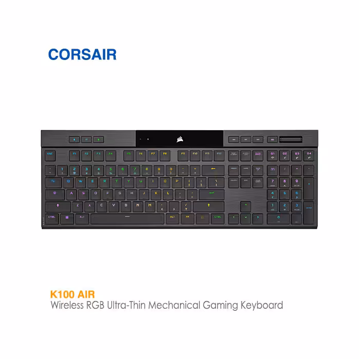 کیبورد بی سیم مکانیکال کورس ایر K100 AIR – CHERRY MX Ultra Low Profile Tactile