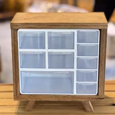 باکس چوبی به همراه فایل مربع