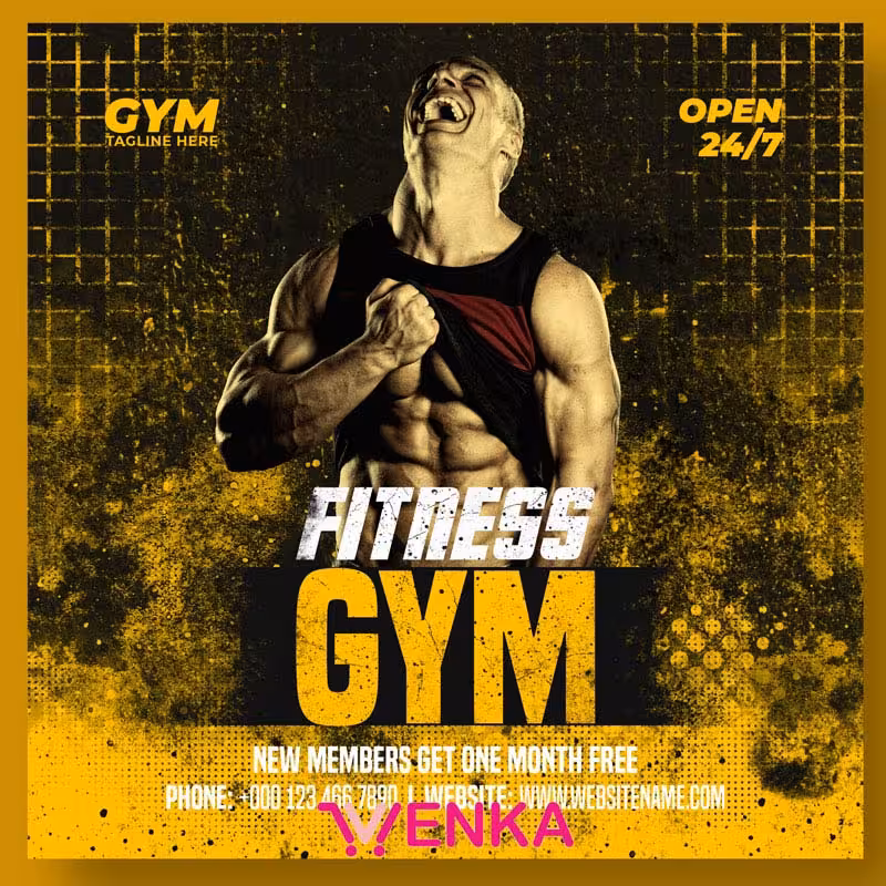 بروشور لایه باز با موضوع ورزش-تناسب اندام-فیتنس کد121