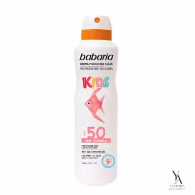 اسپری ضد آفتاب پروتکتیو میست کودک باباریا BABARIA با SPF50 حجم 200 میل
