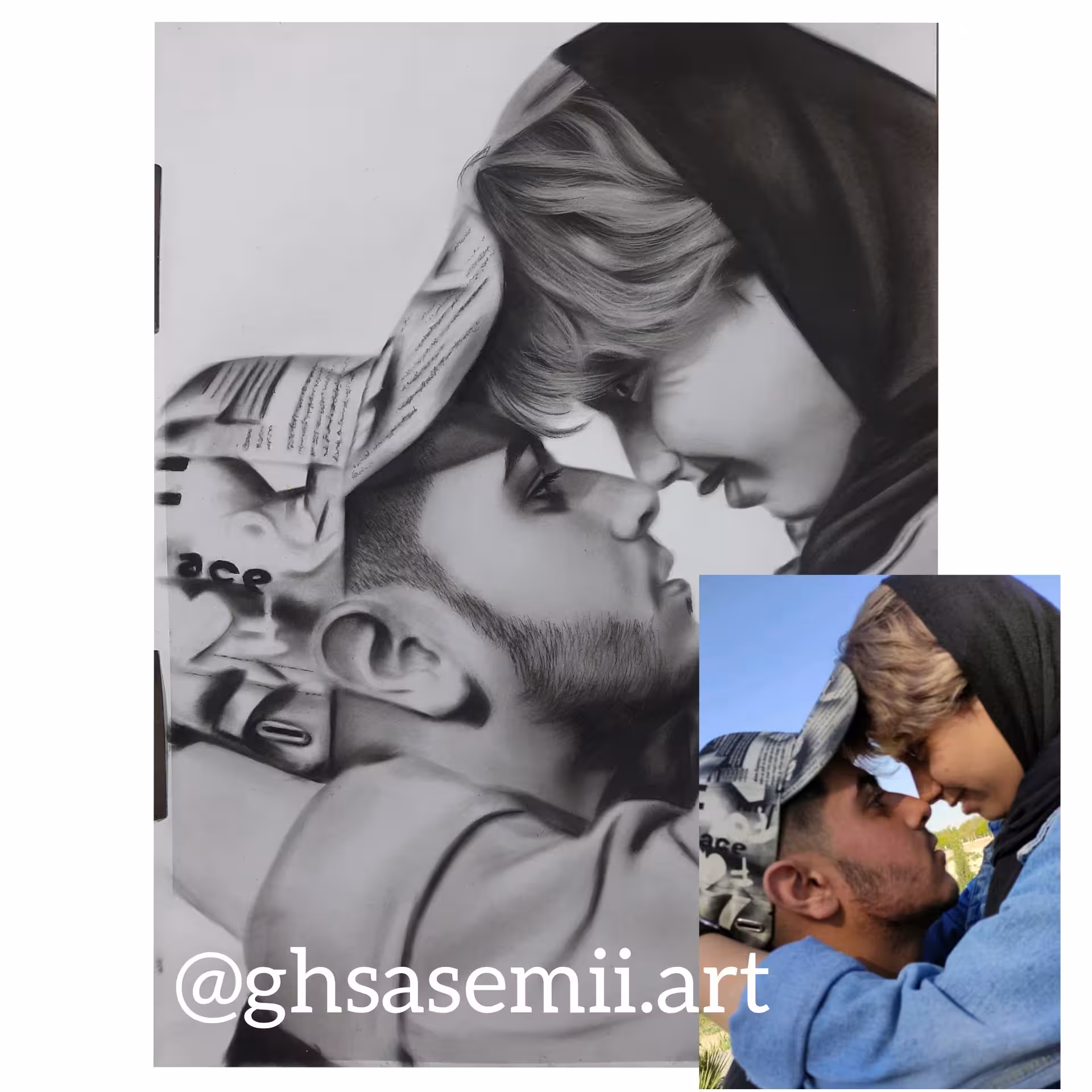 چهره سیاه قلم 50*70