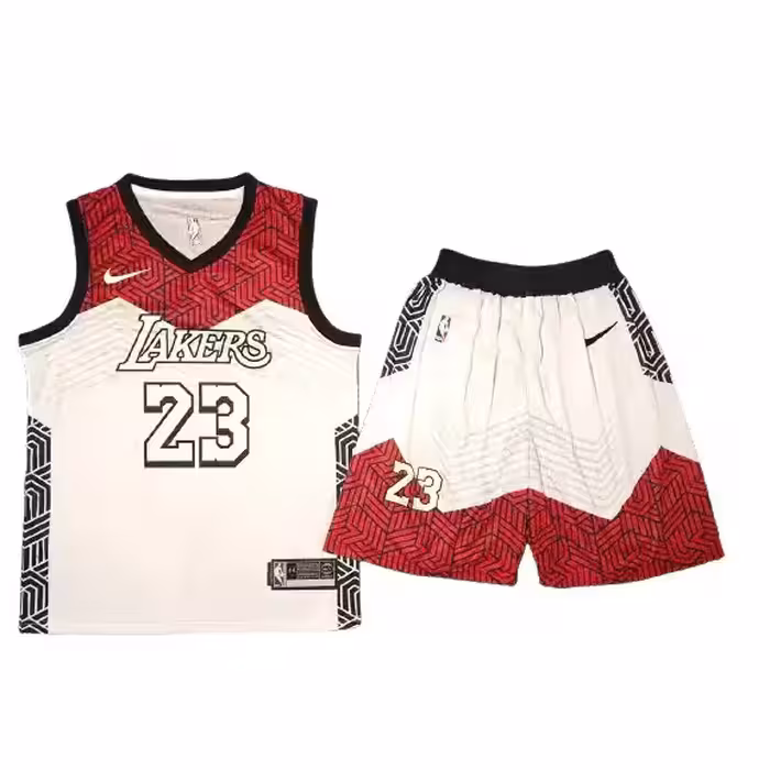 پیراهن شورت بسکتبالی لس آنجلس لیکرز قرمز سفید 2026