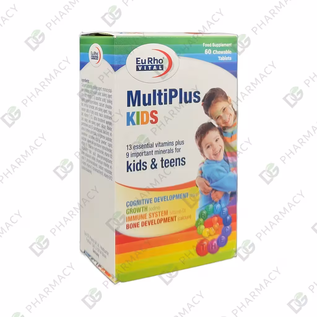 قرص جویدنی مولتی پلاس کیدز یوروویتال دیجی فارماسی