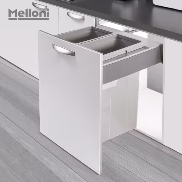 سطل 2 قلو ریلی ملونی 9006 - یراقینو فروش یراق آلات کابینت و درب