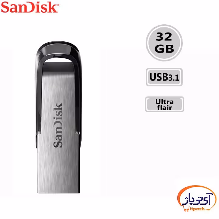 فلش مموری USB3.0 سن دیسک 32 گیگابایت مدل SanDisk Ultra Flair