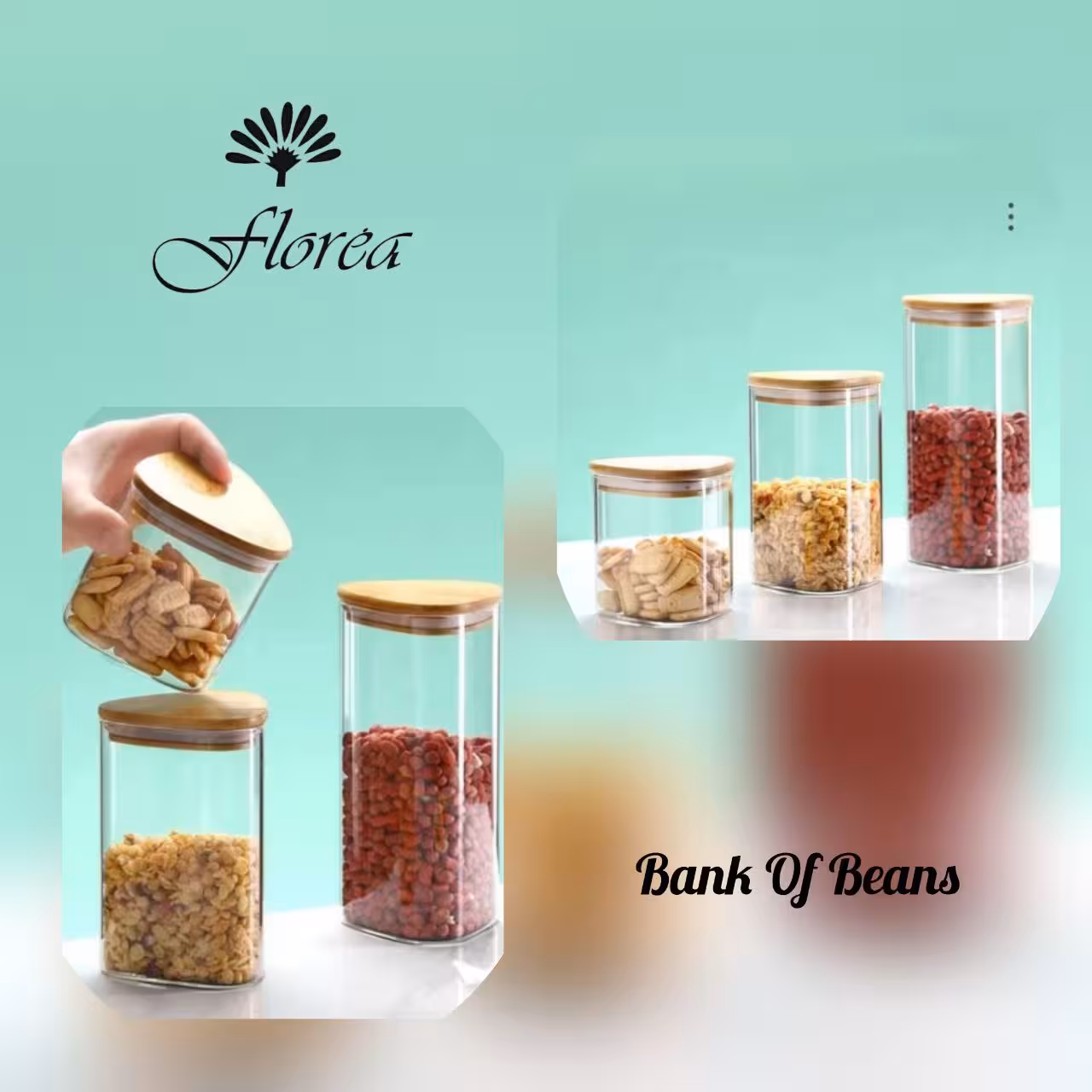 بانکه پیرکس مثلث درب بامبو کد 820-36 فلورا